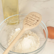 Personalised I Cook With Wine Wooden Baking Spoon-Love Lumi Ltd